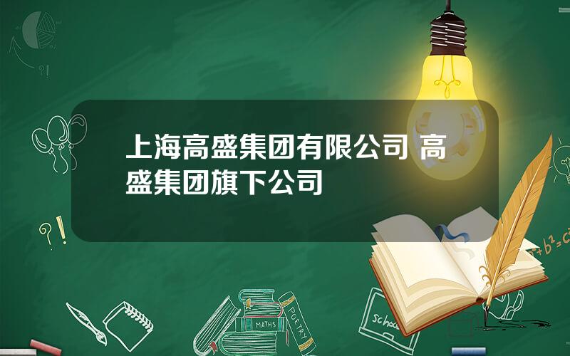 上海高盛集团有限公司 高盛集团旗下公司